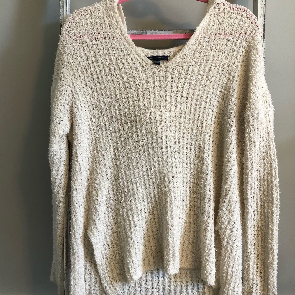 Knit cream sweater